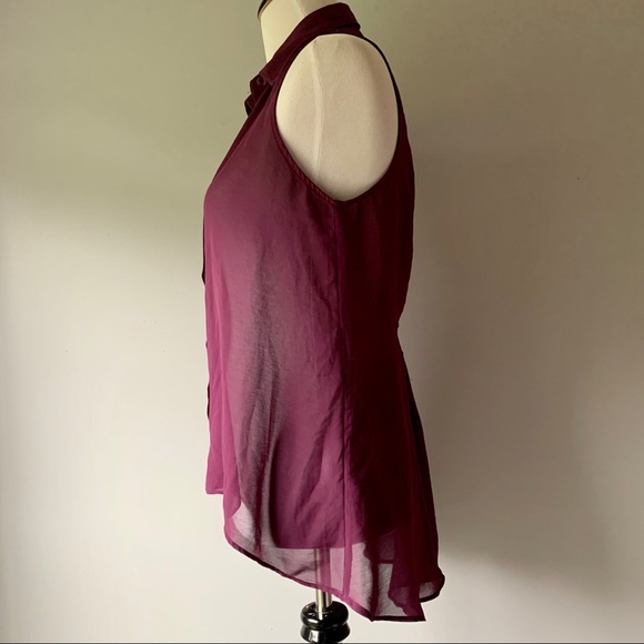 Sans Souci Purple Dress Tank Top- Buttons on Back - Picture 3 of 8